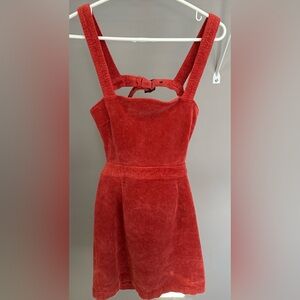 FOREVER 21 size S, rust colored, mini dress with unique buckle closure